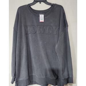 Howdy gray sweatshirt women's 2X by Zoe+Liv